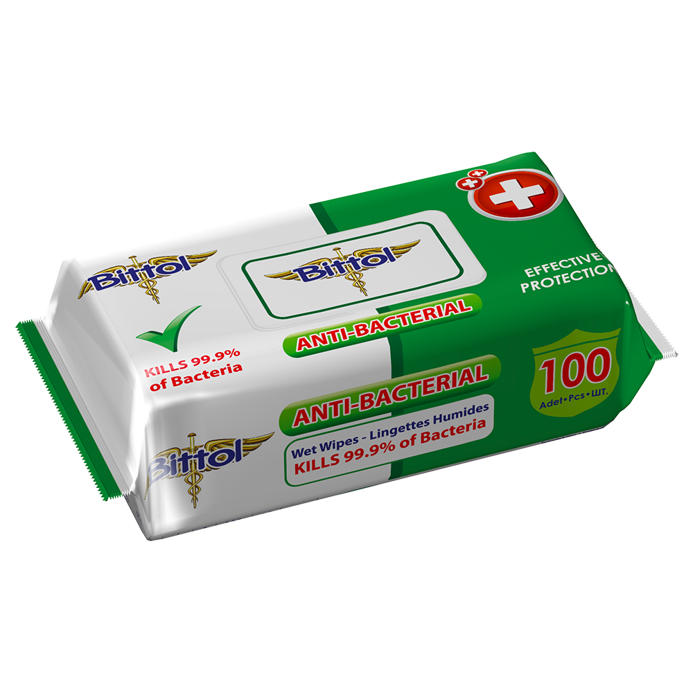 Bittol Anti Bakteriyel Islak Mendil 100 Adet